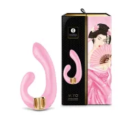 shunga miyo light pink - dwusilnikowa maszyna intymna, silikonowa 18,5 cm