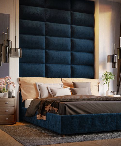 PANELE TAPICEROWANE ŚCIENNE WEZGŁOWIE 3D 70cm x 30cm zdjęcie 2