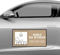 Magnes na samochód reklama magnetyczna 60x30 cm MEBLE NA WYMIAR