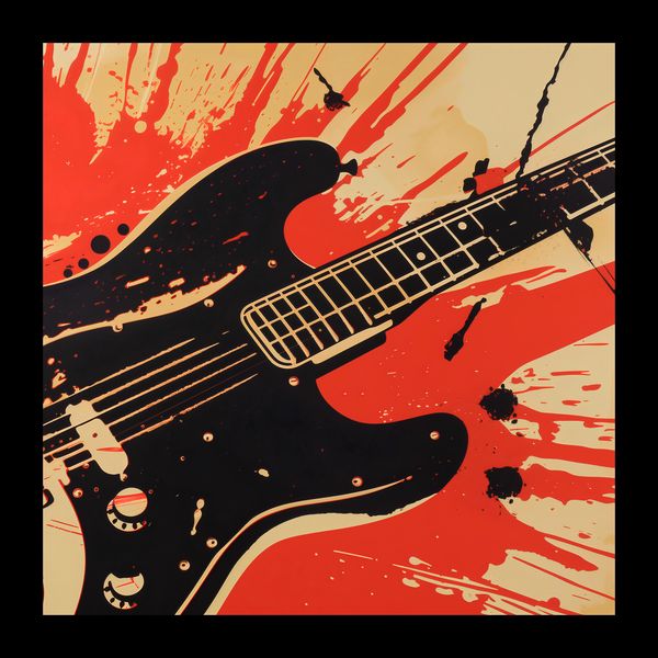 Plakat 20x20cm Gitara Elektryczna zdjęcie 2