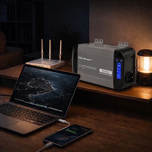 Qoltec Przetwornica 12V/230V 500W Sinus na Arena.pl