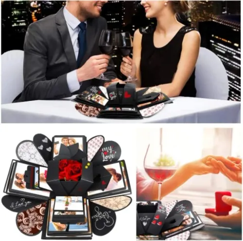 PUDEŁKO NIESPODZIANKA EXPLODING BOX PREZENT URODZINY IMIENINY ZRÓB TO SAM na Arena.pl