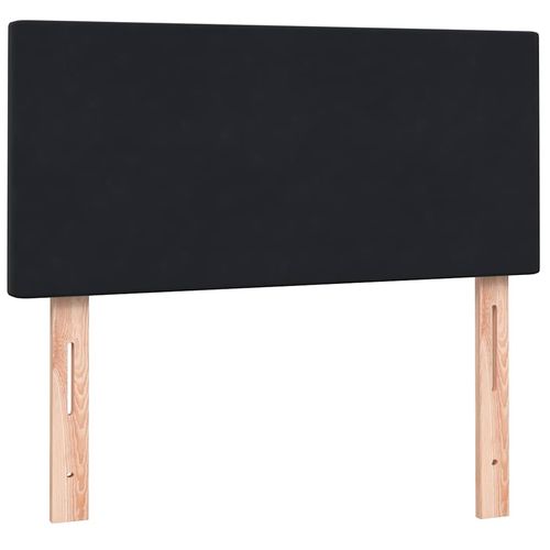 Łóżko kontynentalne z materacem, czarne, aksamit 90x210 cm na Arena.pl