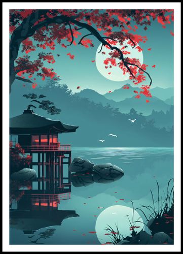 Plakat 70x100cm Japoński Pawilon na Arena.pl