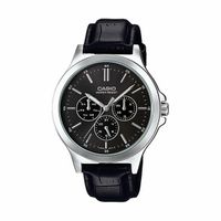 Zegarek Męski Casio MULTIFUNCTION BLACK, LEATHER Czarny (Ø 41,5 mm) (Ø40 mm