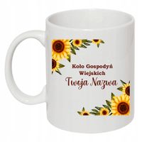 Kubek ceramiczny KGW Koło Gospodyń Wiejskich z nadrukiem twoją nazwą logo