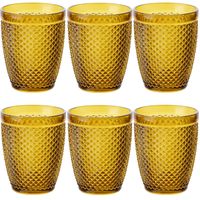 2 x Szklanki do wody 260 ml niskie Florina Alexis Amber złote zestaw 6 szt