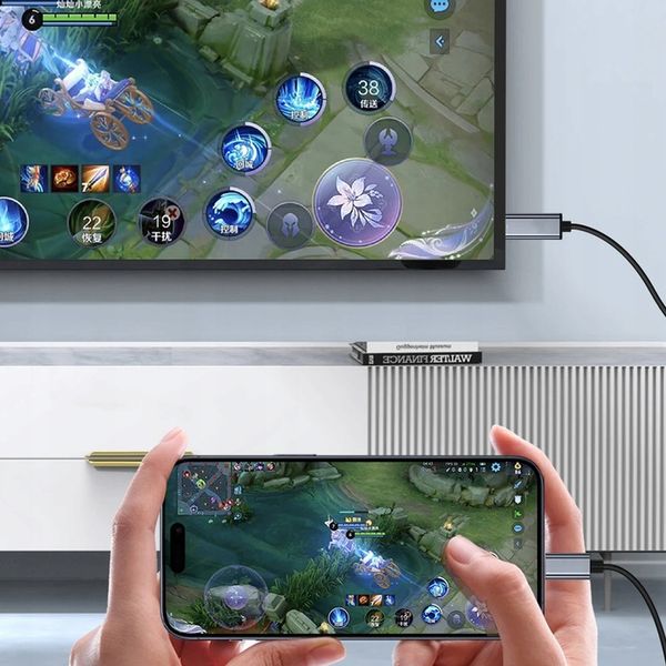ADAPTER KABEL PRZEJŚCIÓWKA HDMI USB-C THUNDERBOLT MACBOOK PLECIONKA 2M zdjęcie 5