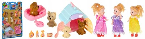 DOMEK DLA LALEK DREWNIANY LED Akcesoria Laleczki 3 Poziomy Duży Mebelki na Arena.pl