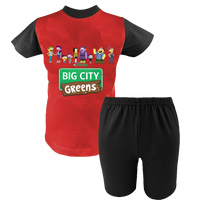 Krótka Piżama dziecięca Greenowie