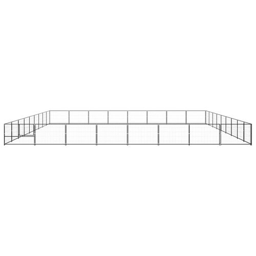 Kojec dla psa, czarny, 72 m², stalowy na Arena.pl