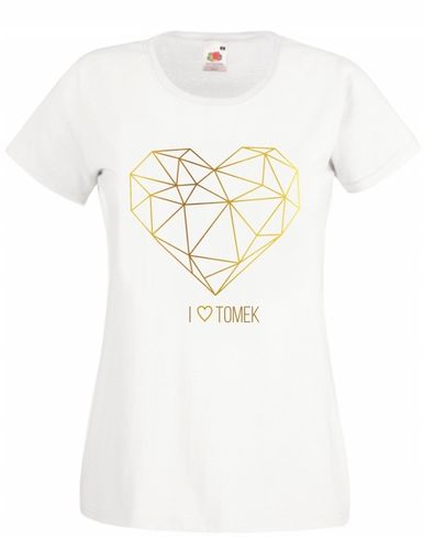 KOSZULKA z nadrukiem WALENTYNKI trafiona zatopiona na Arena.pl