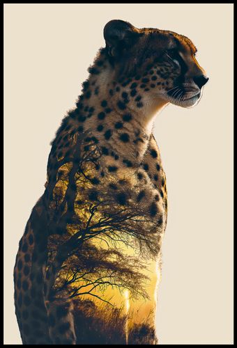Plakat 68x101cm Gepard Duch Sawanny na Arena.pl