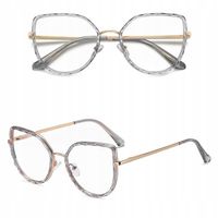 ZŁOTE Damskie Okulary ZERÓWKI do KOMPUTERA BLUE LIGHT UV OPRAWKI Teleskopy