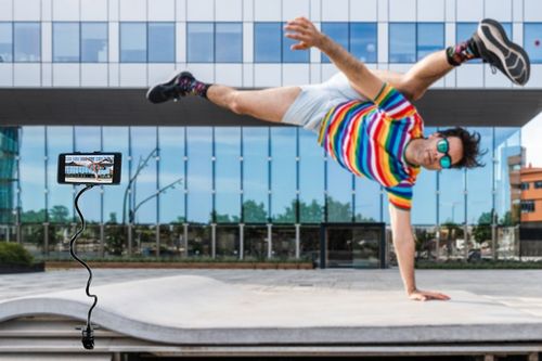 UNIWERSALNY UCHWYT NA TELEFON kamerę 360 PAŁĄK Z KLIPSEM DO BLATU Webski na Arena.pl