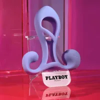 playboy fantasy cage wearable vibrator lawendowy, silikonowy, 13,6 cm