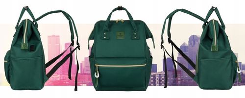 Plecak damski miejski na laptop port USB pojemny kieszenie PETERSON na Arena.pl