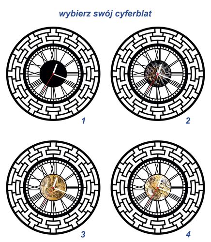 ZEGAR ŚCIENNY RETRO 58cm XXL 36.11 na Arena.pl