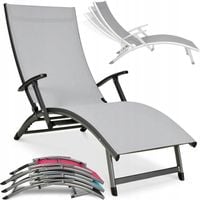 Leżak ogrodowy wypoczynkowy relaksacyjny na Balkon Taras Ogród RELAX szary