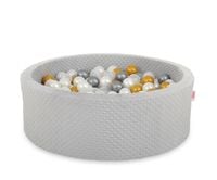suchy basen minky h-30 cm z piłkami 300szt. - jasnoszary