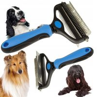 TRYMER dla psa zgrzebło dwustronne do kołtunów usuwa podszerstek PREMIUM