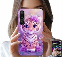 ETUI DO SAMSUNG GALAXY M16 5G - SŁODKI TYGRYSEK NA RÓŻOWYM TLE + SZKŁO