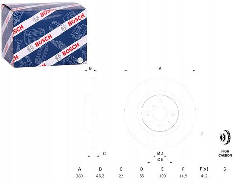TARCZA HAM PRZOD 280X22 V BOSCH na Arena.pl