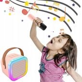 BEZPRZEWODOWY PRZENOŚNY ZESTAW DO KARAOKE GŁOŚNIK BLUETOOTH + 2x MIKROFON