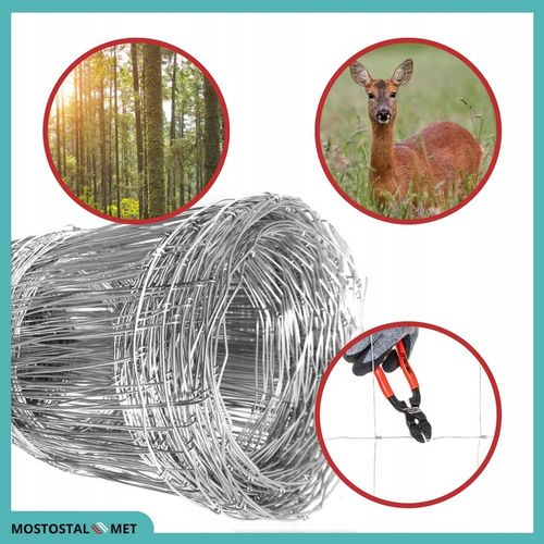 SIATKA LEŚNA ogrodzeniowa 180/19/10L 25mb oczka KWADRATY 10x10 GĘSTA gratis na Arena.pl