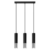 Lampa wisząca LOOPEZ 3L czarny/chrom