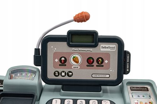 Edukacyjna Sklepowa Kasa Fiskalna Mikrofon Waga Koszyk Czytnik Kodów Monety na Arena.pl