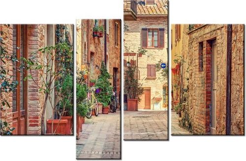 130CM 85 OBRAZ 4 ELEM STARA ALEJKA TOSKANII ŚCIENNY na Arena.pl