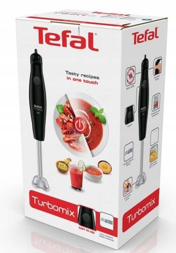 BLENDER RĘCZNY TEFAL TURBOMIX HB121838 CZARNY 350W, 2 ostrza na Arena.pl