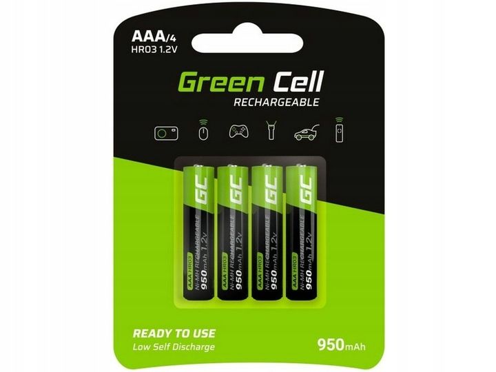 Green Cell 4x Akumulator AAA HR03 950mAh GR03 zdjęcie 2