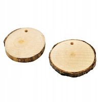 Drewniana zawieszka plastry krążki 30-40mm 10szt.