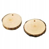 Drewniana zawieszka plastry krążki 30-40mm 10szt.
