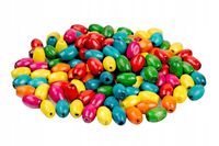 Drewniane koraliki owal OLIWKA 5x8mm 120szt. mix