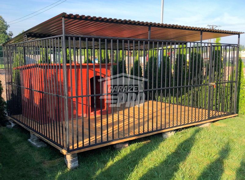 Kojec dla Psów 4x3m - Drewniana podłoga  GP390 zdjęcie 2