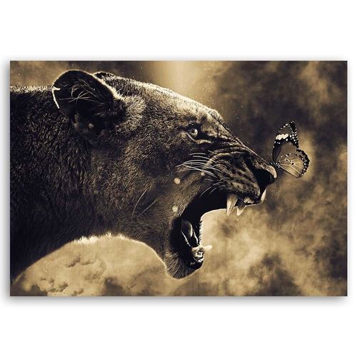 Deco Panel, Pantera z motylem 60x40 na Arena.pl