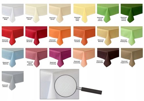 OBRUS PLAMOODPORNY - 150X250 - SOLID GŁADKI BIAŁY na Arena.pl