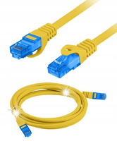 Patchcord Lanberg S/FTP kat.6A 0,25m LSZH CCA fluke passed żółty