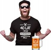 Koszulka + Kufel PREZENT na URODZINY 30 40 50 60