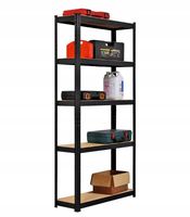 2X REGAŁ MAGAZYNOWY 200x90x40cm SZARY METALOWY GARAŻOWY WARSZTATOWY 6 POZIO