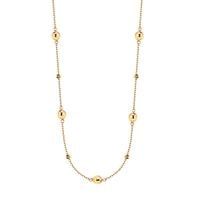 złoty elegancki naszyjnik z kuleczkami 45cm 585
