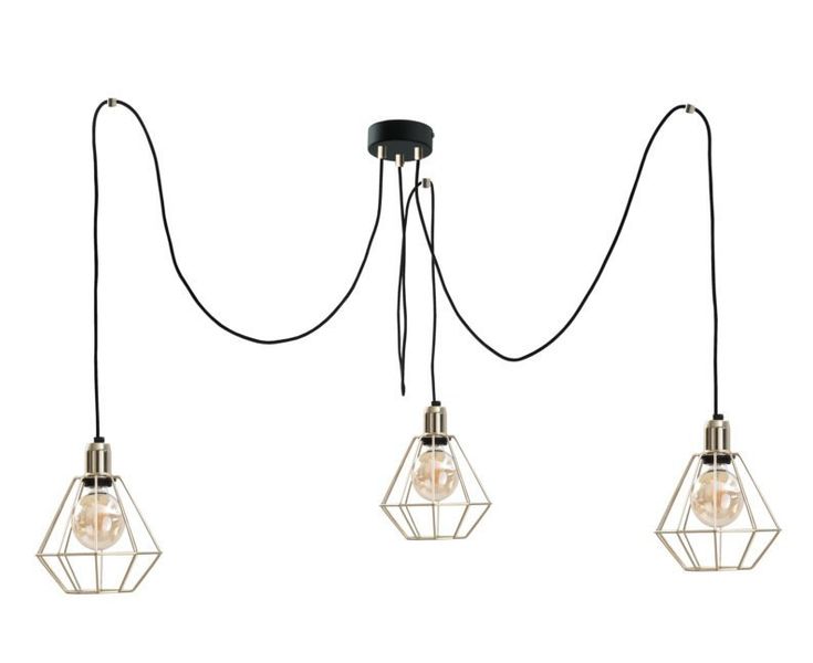 Lampa wisząca 3xE27 COMO GOLD zdjęcie 1