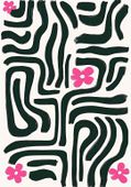 Plakat 70x100cm Kreski Minimalistyczny , Wnętrza Styl Skandynawski, Boho