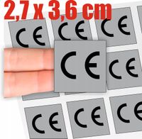 Naklejki samoprzylepne z Certyfikatem CE szara BHP 2,7 x 3,6 cm 5 szt