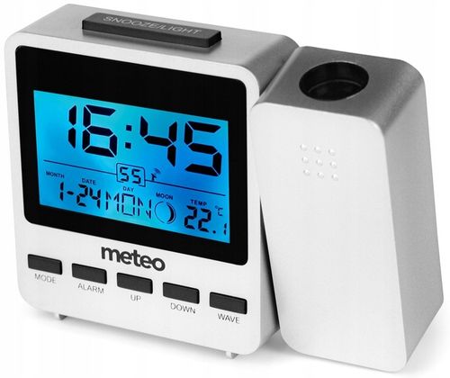 ZEGAR Z PROJEKTOREM TERMOMETR BUDZIK STACJA POGODY DCF na Arena.pl