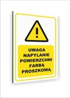 Tabliczka znak informacyjny 30x20 napylenie powierzchni farbą proszkową