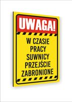 Tabliczka znak informacyjny nadruk DIBOND 40x30 UWAGA PRZEJŚCIE ZABRONIONE